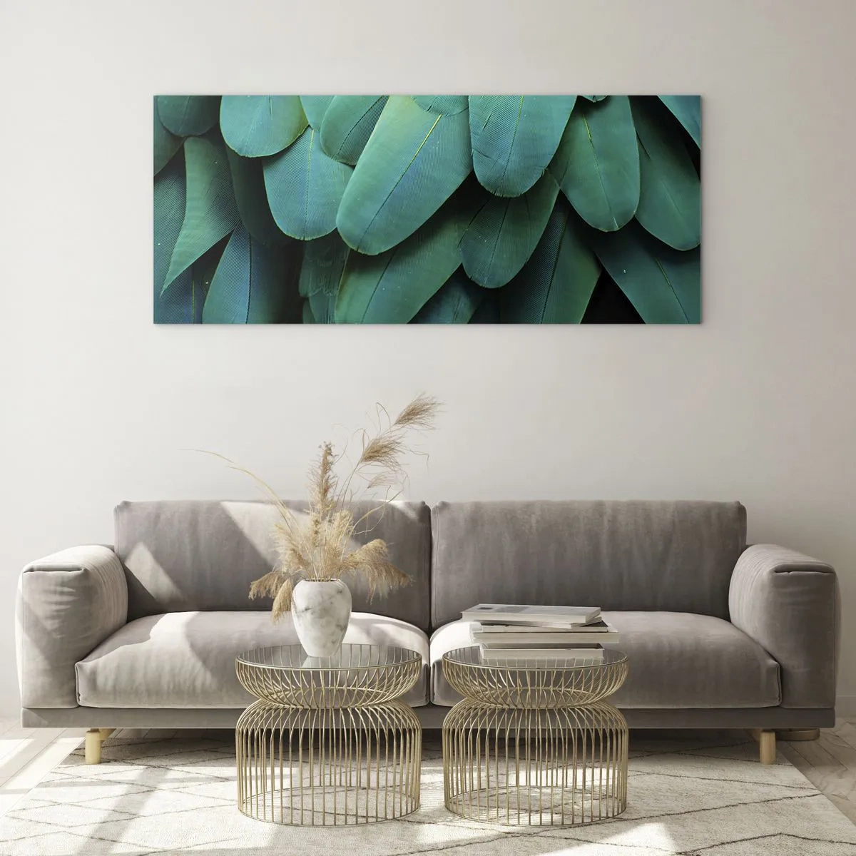 Schilderen op glas - Papegaaiachtige precisie - 140x50 cm