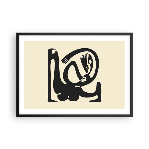 Poster in een zwarte lijst - Bijna Picasso - 70x50 cm