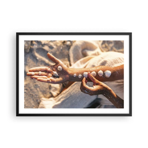 Poster in een zwarte lijst - Schoonheid binnen handbereik - 70x50 cm