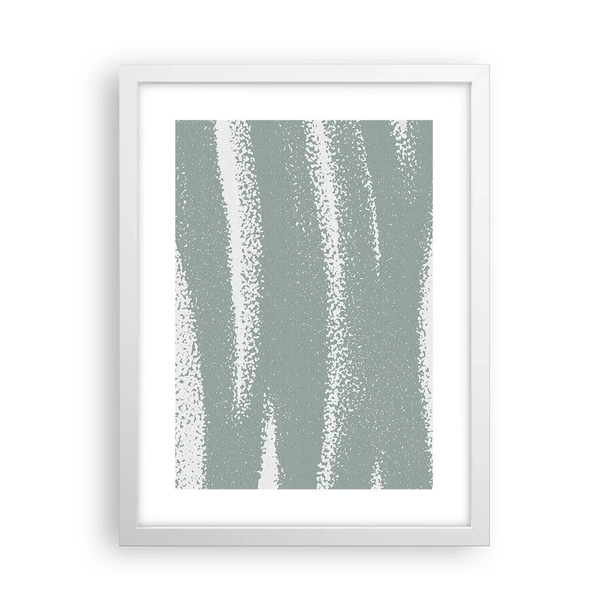 Poster in een witte lijst - Abstractie in een winterklimaat - 30x40 cm