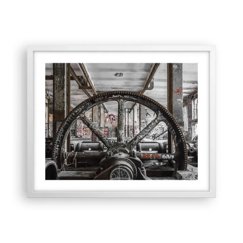 Poster in een witte lijst - Het geheime leven van de fabriek - 50x40 cm