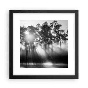 Poster in een zwarte lijst - Niet te stoppen zon - 30x30 cm