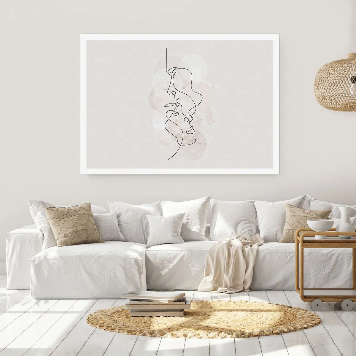 Poster - Verstrikt in een omhelzing - 50x40 cm