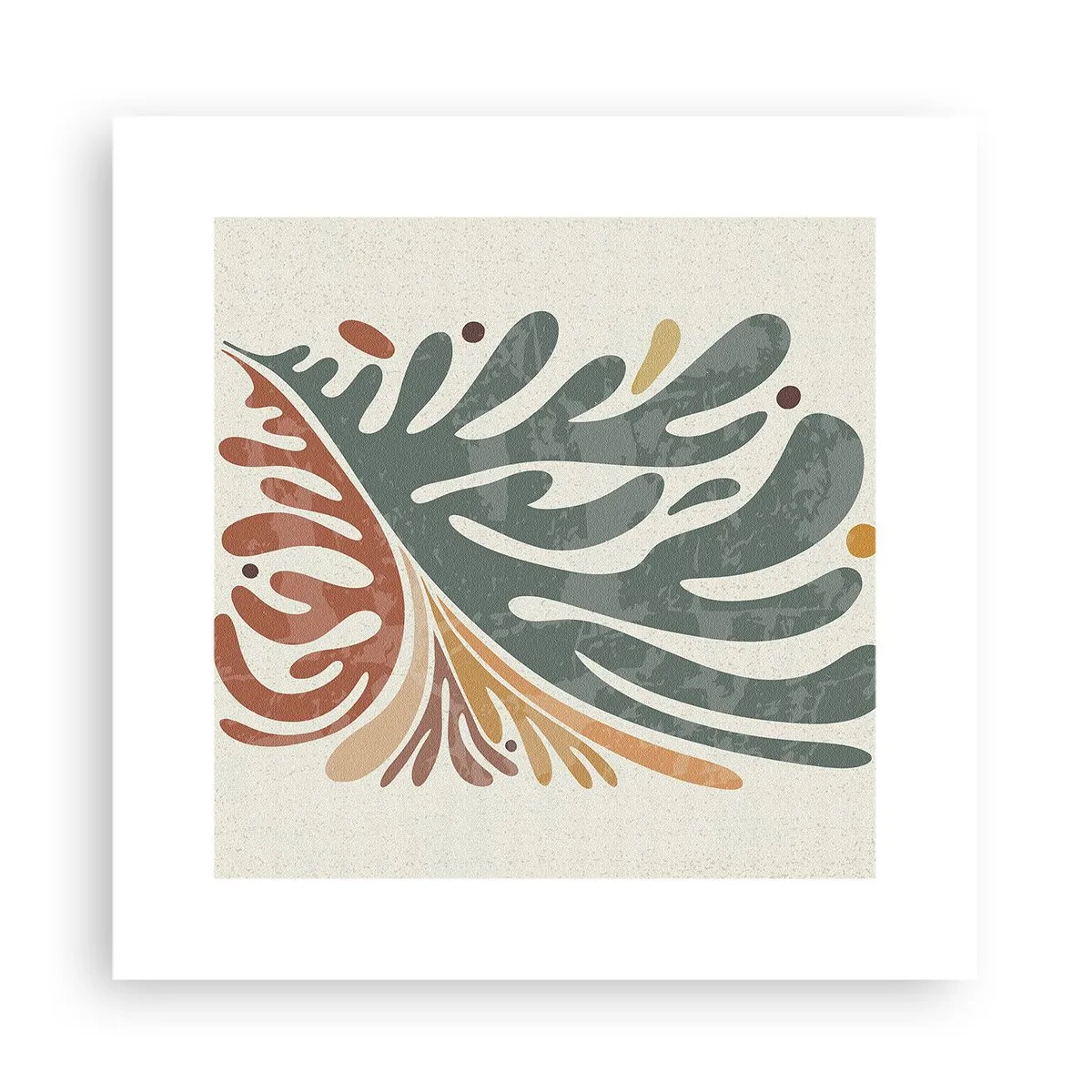 Poster - Veelkleurig blad - 30x30 cm