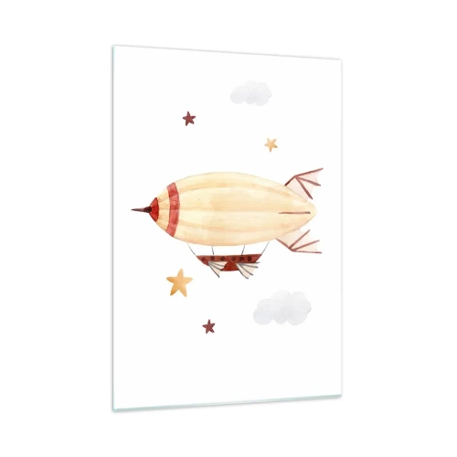 Schilderen op glas - Luchtschip - 50x70 cm