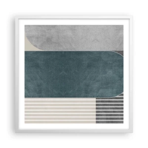 Poster in een witte lijst - Compositie op niveau - 60x60 cm