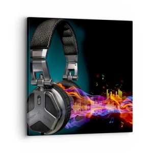 Schilderen op canvas - In vuur en vlam van muziek - 30x30 cm