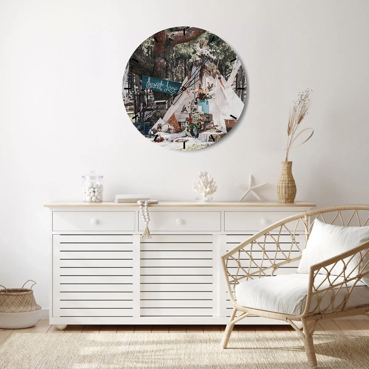 Wandklok - Klok - De liefde bedrijven ... - 40x40 cm