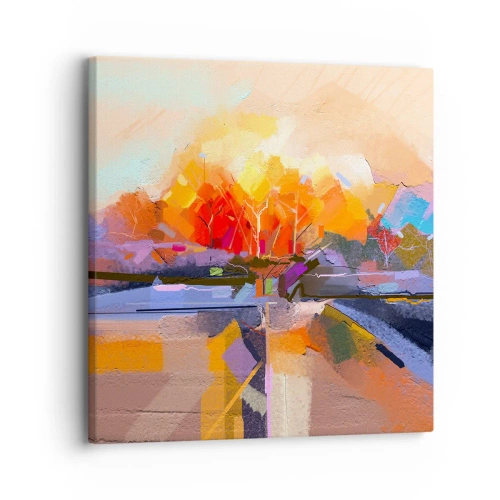 Schilderen op canvas - De herfst is geworden - 30x30 cm