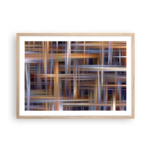 Een poster in een licht eiken lijst - Geweven van licht - 70x50 cm