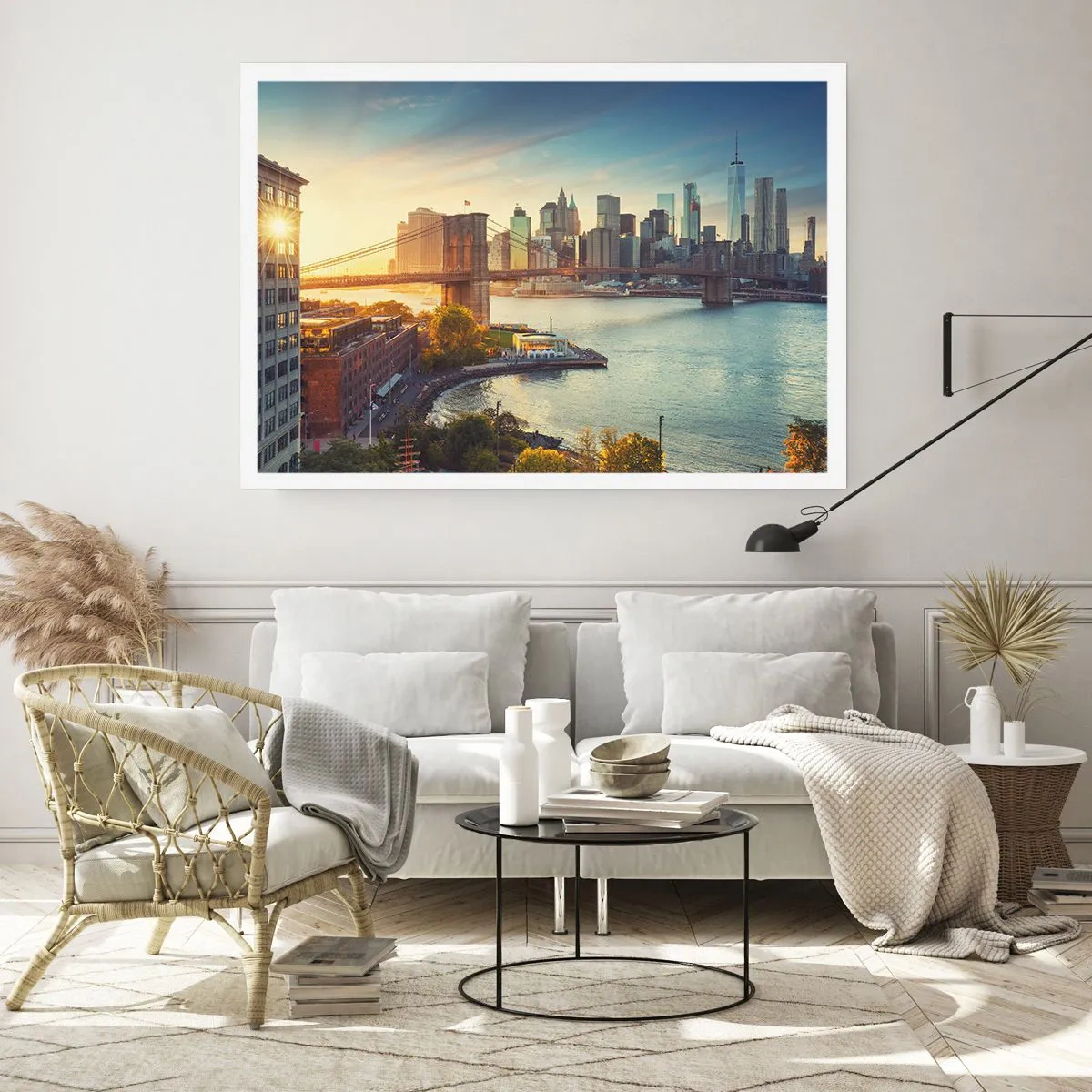 Poster - Dageraad in de grote stad - 40x30 cm