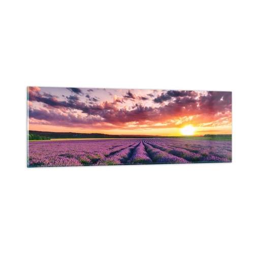 Schilderen op glas - Lavendel wereld - 90x30 cm