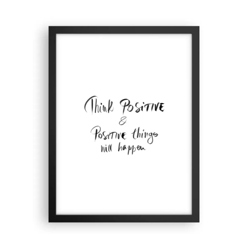 Poster in een zwarte lijst - Hoe leef je het leven? - 30x40 cm