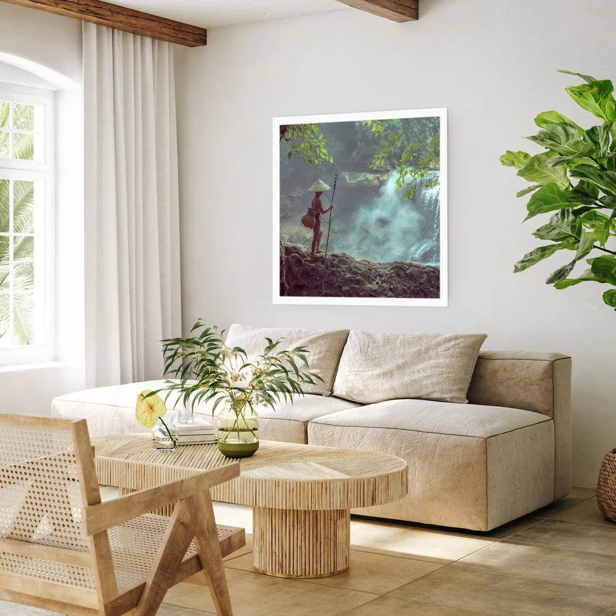 Poster - Bevriend met de natuur - 30x30 cm