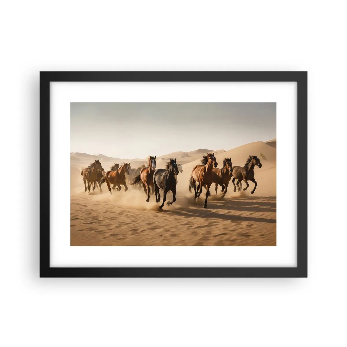 Poster in een zwarte lijst - Vrij als de wind - 40x30 cm