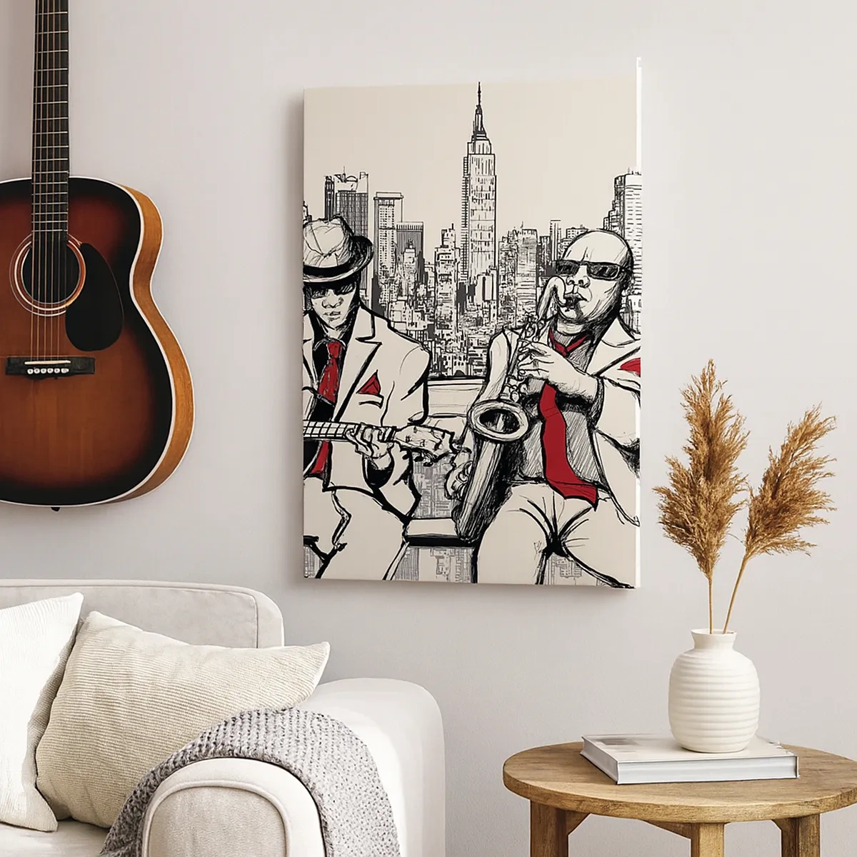 Schilderen op canvas - Improvisatie van New York - 50x70 cm