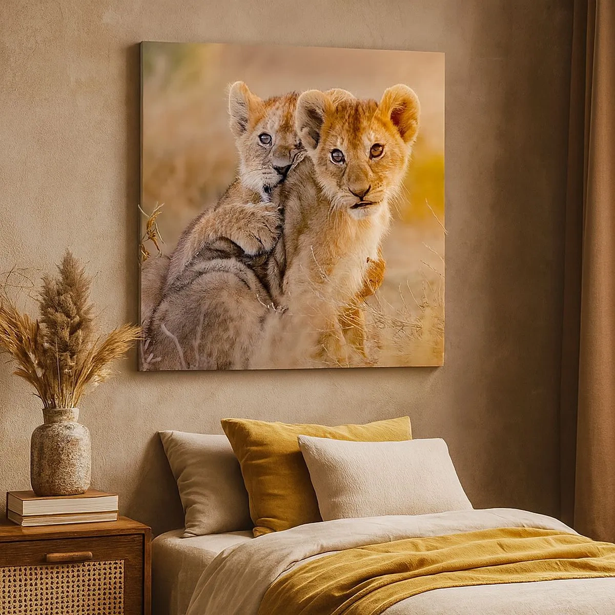 Schilderen op canvas - Niet storen! We hebben plezier - 30x30 cm