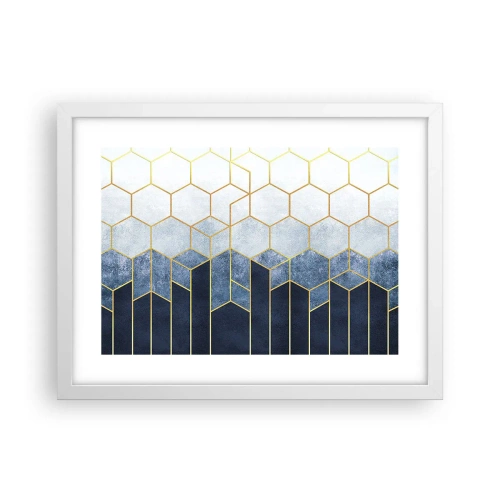 Poster in een witte lijst - Compositie in een gesyncopeerd ritme - 40x30 cm