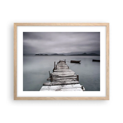 Een poster in een licht eiken lijst - Je kunt morgen gaan - 50x40 cm