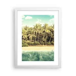 Poster in een witte lijst - Hoe zit het hier? - 30x40 cm