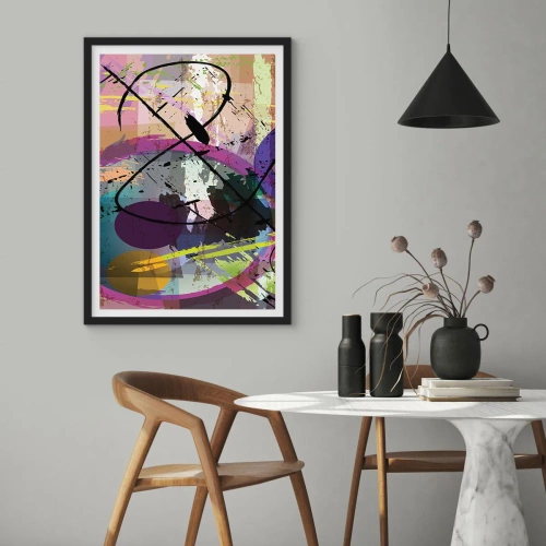 Poster in een zwarte lijst - Je kunt rechtdoor of rondom - 70x100 cm
