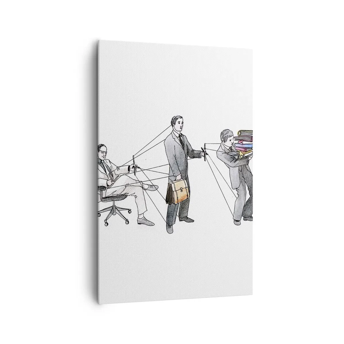 Schilderen op canvas - Iedereen heeft zijn meester - 80x120 cm