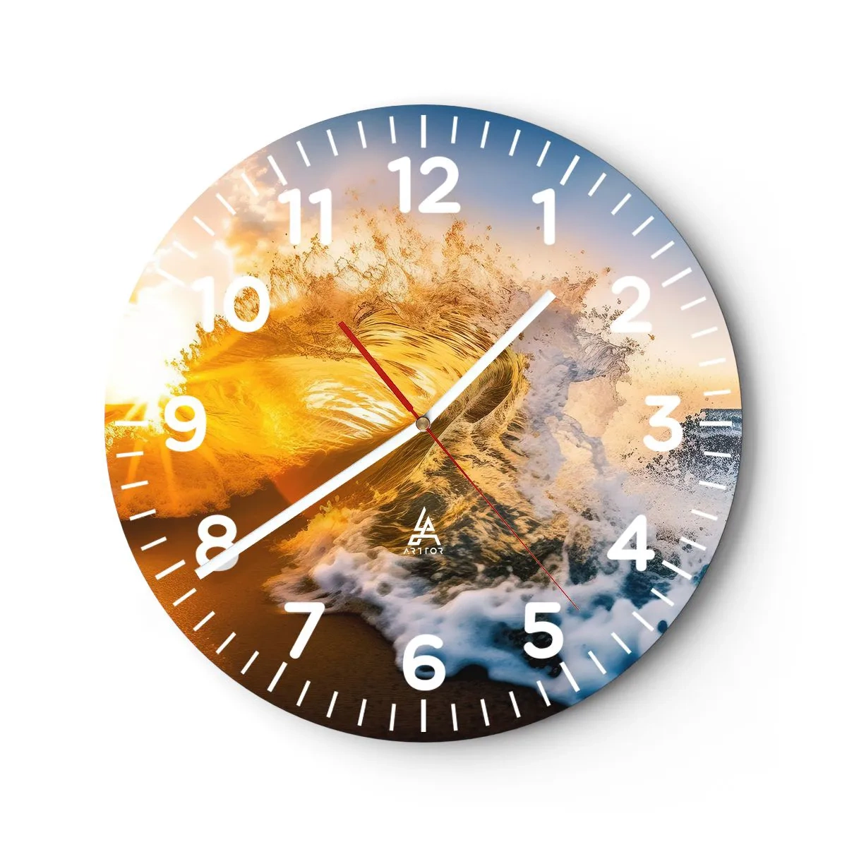 Wandklok - Klok - Plezier in het zand - 30x30 cm