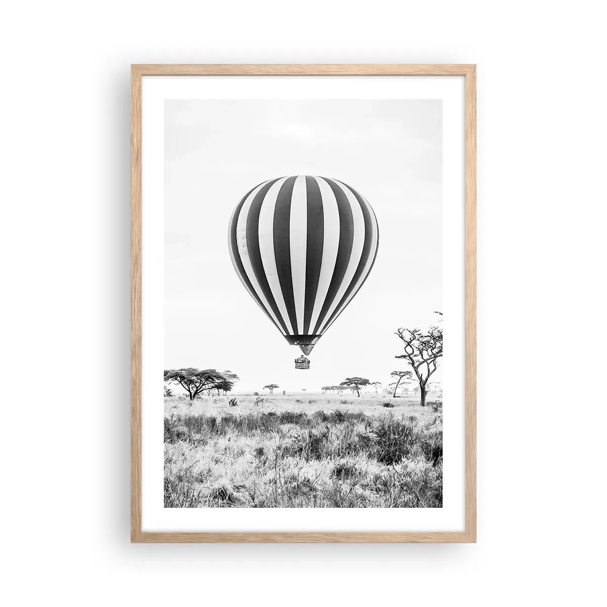 Een poster in een licht eiken lijst - Boven de savanne - 50x70 cm
