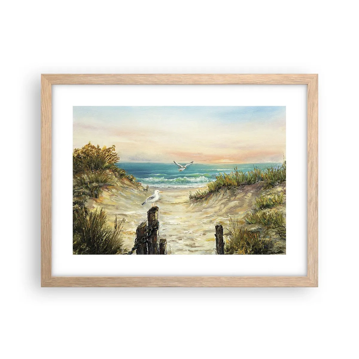 Een poster in een licht eiken lijst - Windstille afzondering - 40x30 cm