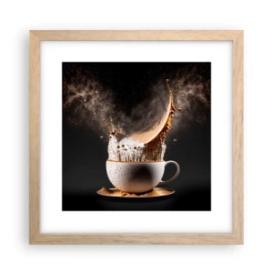 Een poster in een licht eiken lijst - Een explosie van smaak - 30x30 cm