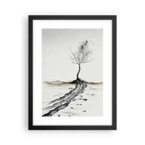 Poster in een zwarte lijst - Winterse melancholie - 30x40 cm