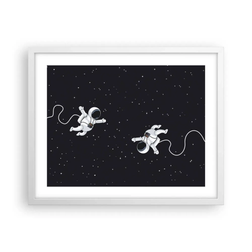Poster in een witte lijst - Kosmische dans - 50x40 cm