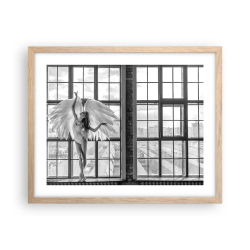 Een poster in een licht eiken lijst - Stad der Engelen? - 50x40 cm