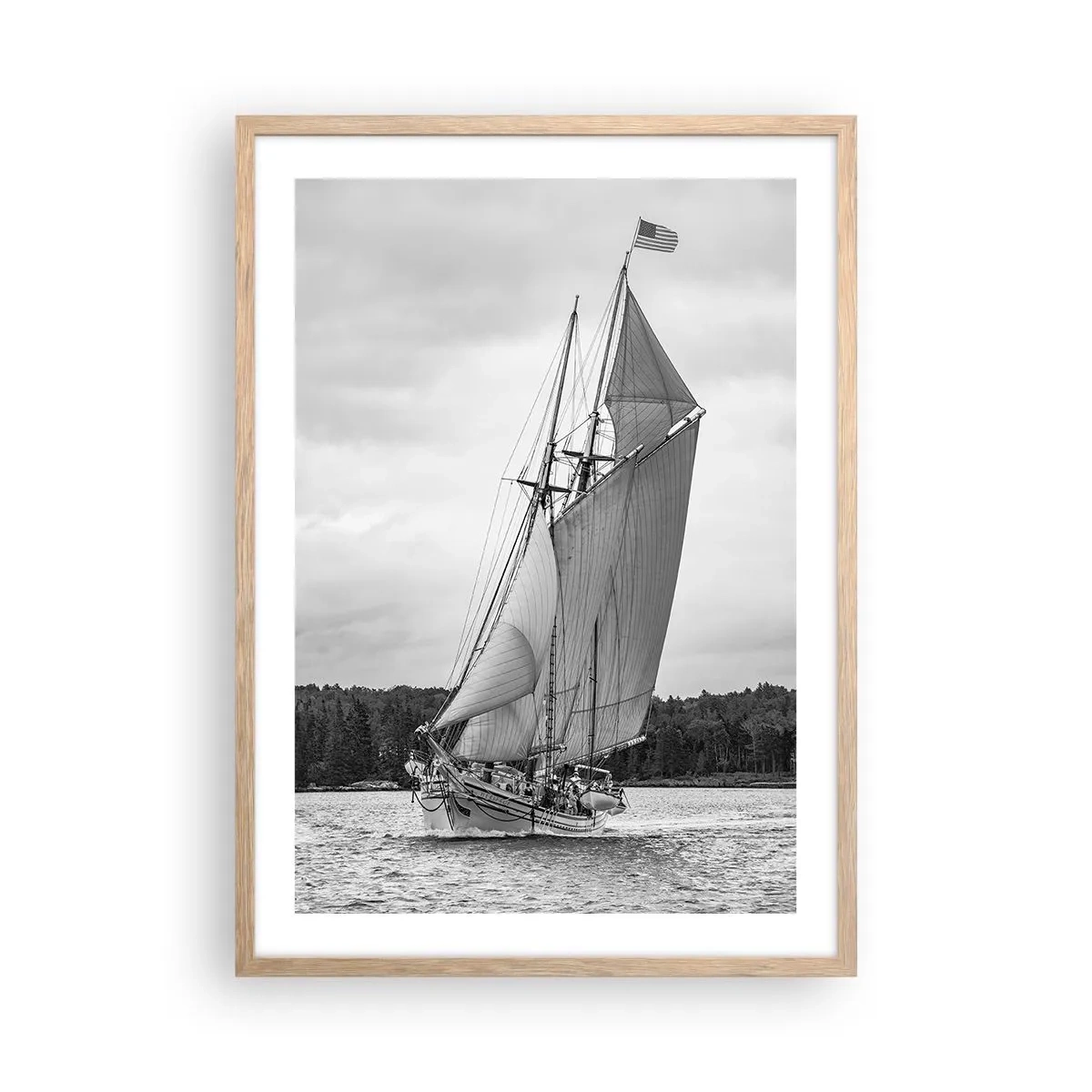 Een poster in een licht eiken lijst - Broeders van de wind - 50x70 cm