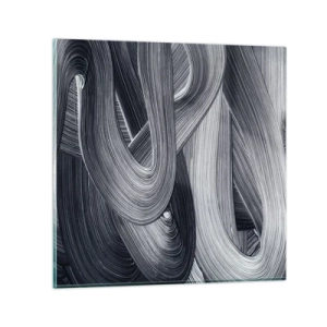 Schilderen op glas - De vloeibaarheid van de werkelijkheid - 30x30 cm