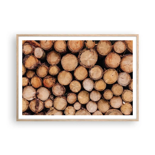 Een poster in een licht eiken lijst - Een nieuw begin - 100x70 cm