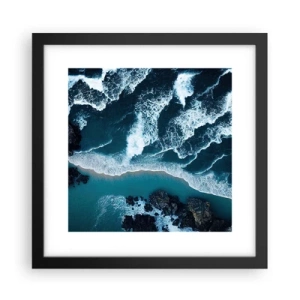 Poster in een zwarte lijst - In golven gewikkeld - 30x30 cm