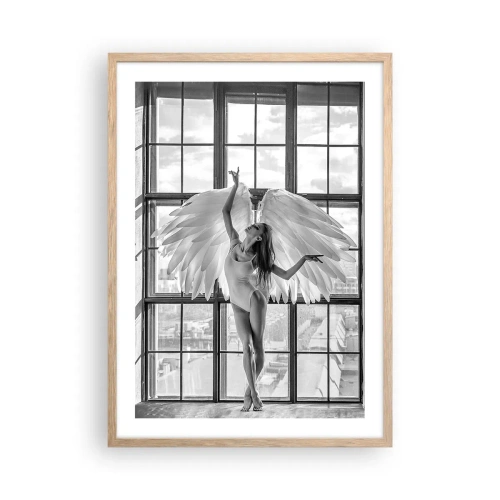 Een poster in een licht eiken lijst - Stad der Engelen? - 50x70 cm