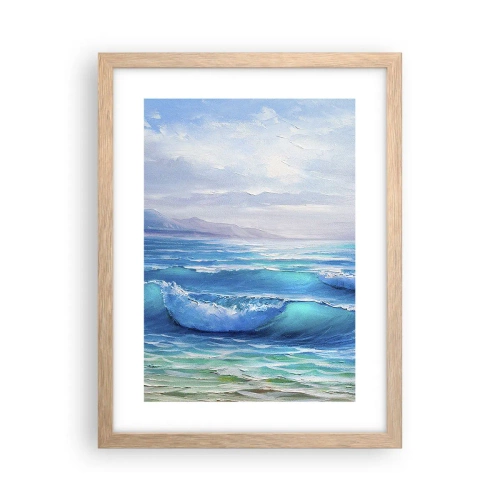 Een poster in een licht eiken lijst - Het brengt verlichting - 30x40 cm