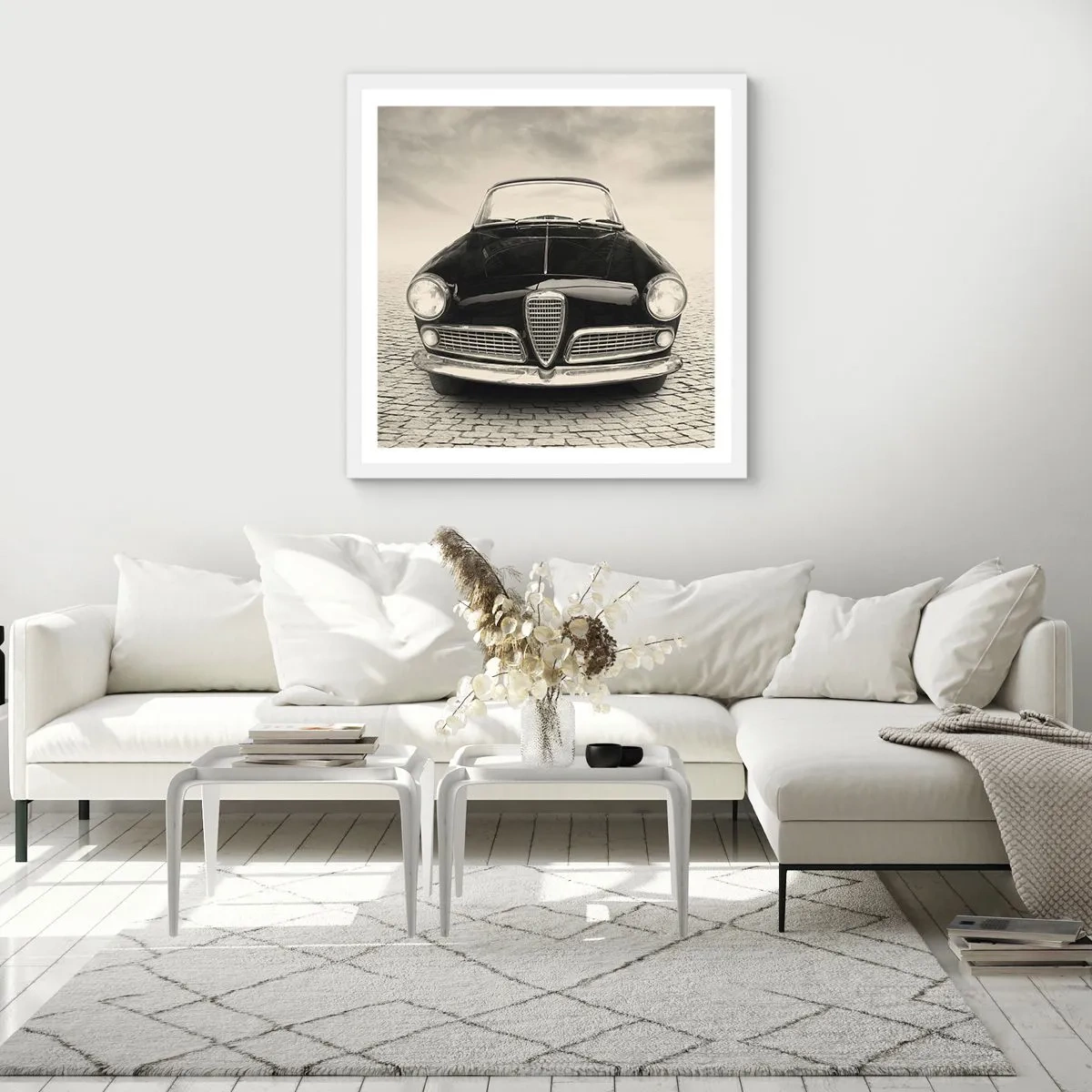 Poster in een witte lijst - Je moet gewoon van me houden - 60x60 cm