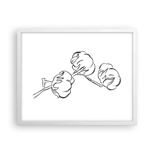 Poster in een witte lijst - Katoen dons - 50x40 cm