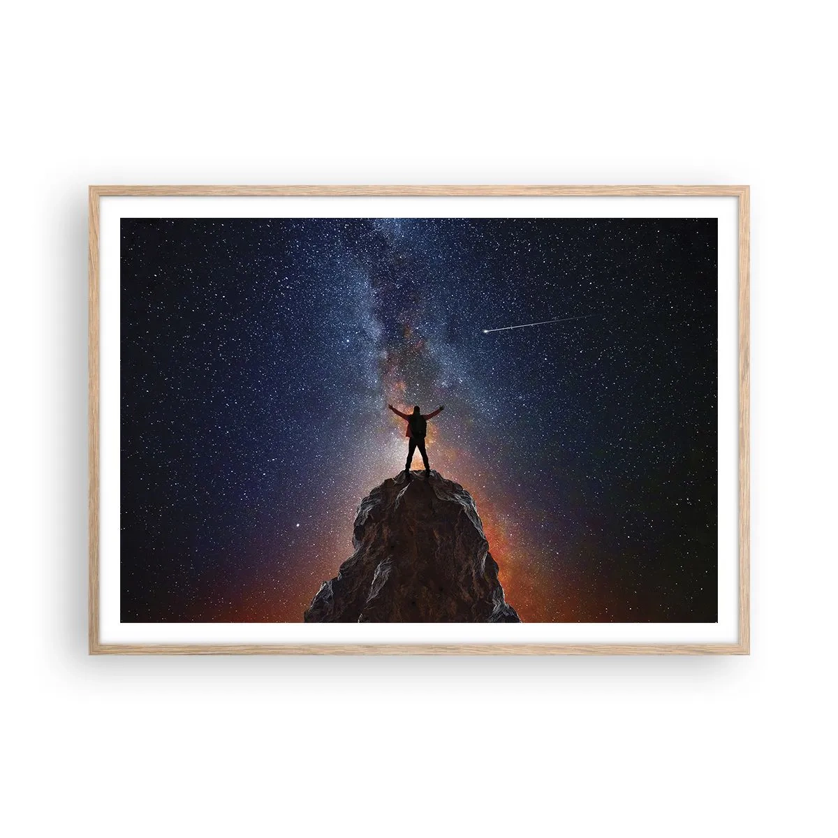 Een poster in een licht eiken lijst - De Kracht is bij mij! - 100x70 cm