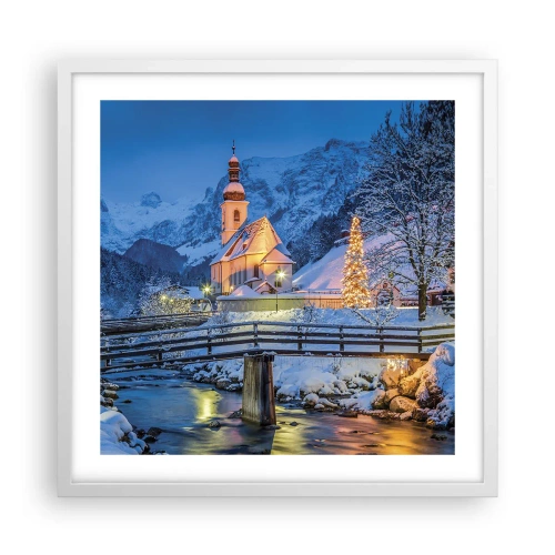 Poster in een witte lijst - Kerstgeest - 50x50 cm