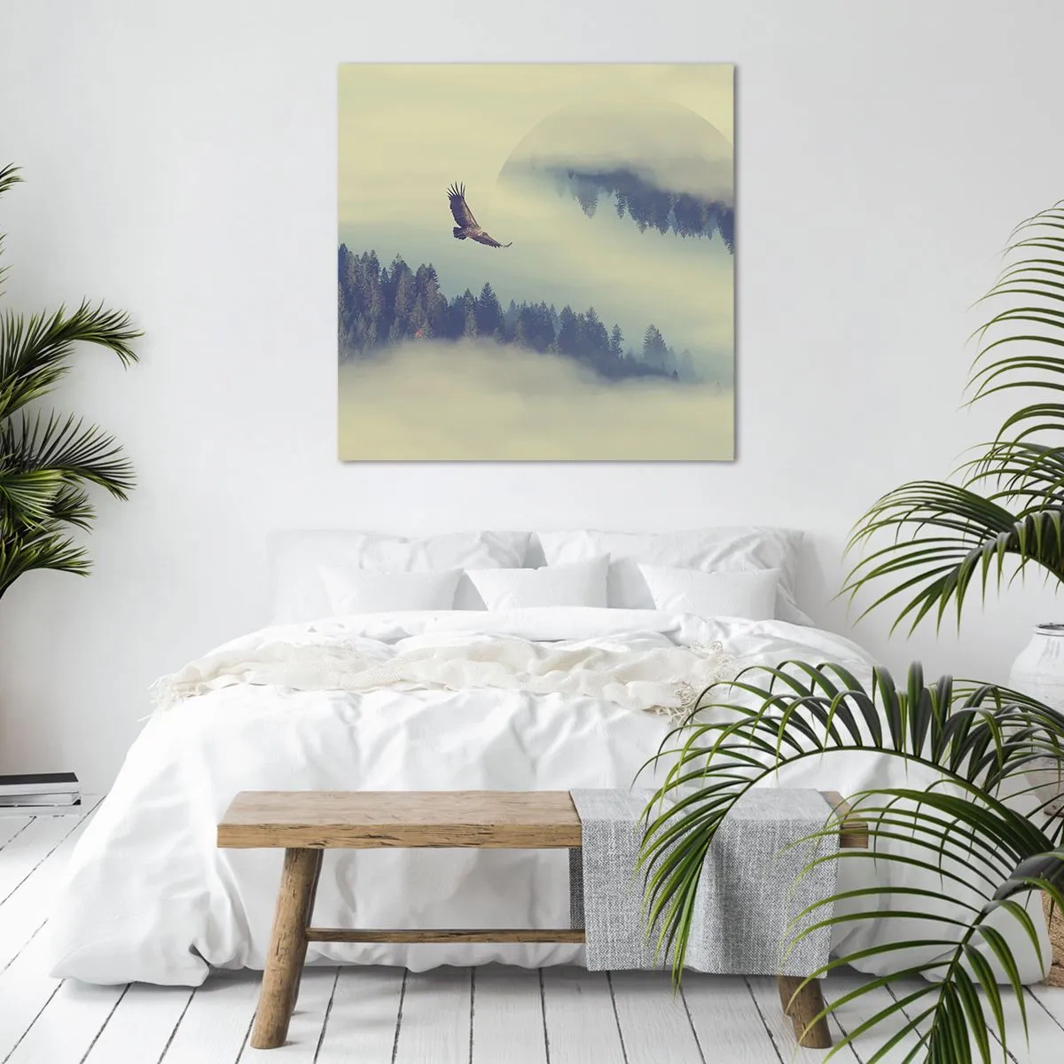 Schilderen op canvas - Ik zag de schaduw van een adelaar - 70x70 cm