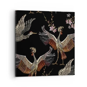 Schilderen op canvas - Een sprookjesvogel - 70x70 cm