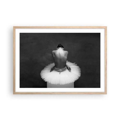 Een poster in een licht eiken lijst - Het bloeit gewoon - 70x50 cm