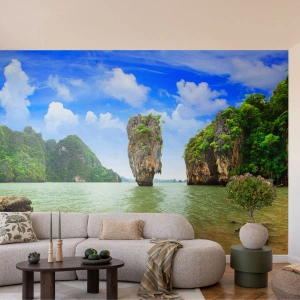 Zelfklevend Fotobehang Deluxe Sticker - Rotsachtige wonderen van de natuur - Landschap, Natuur, Tropen - 100x70 cm