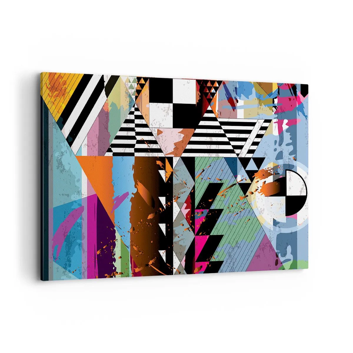 Schilderen op canvas - Geometrisch en organisch - 100x70 cm