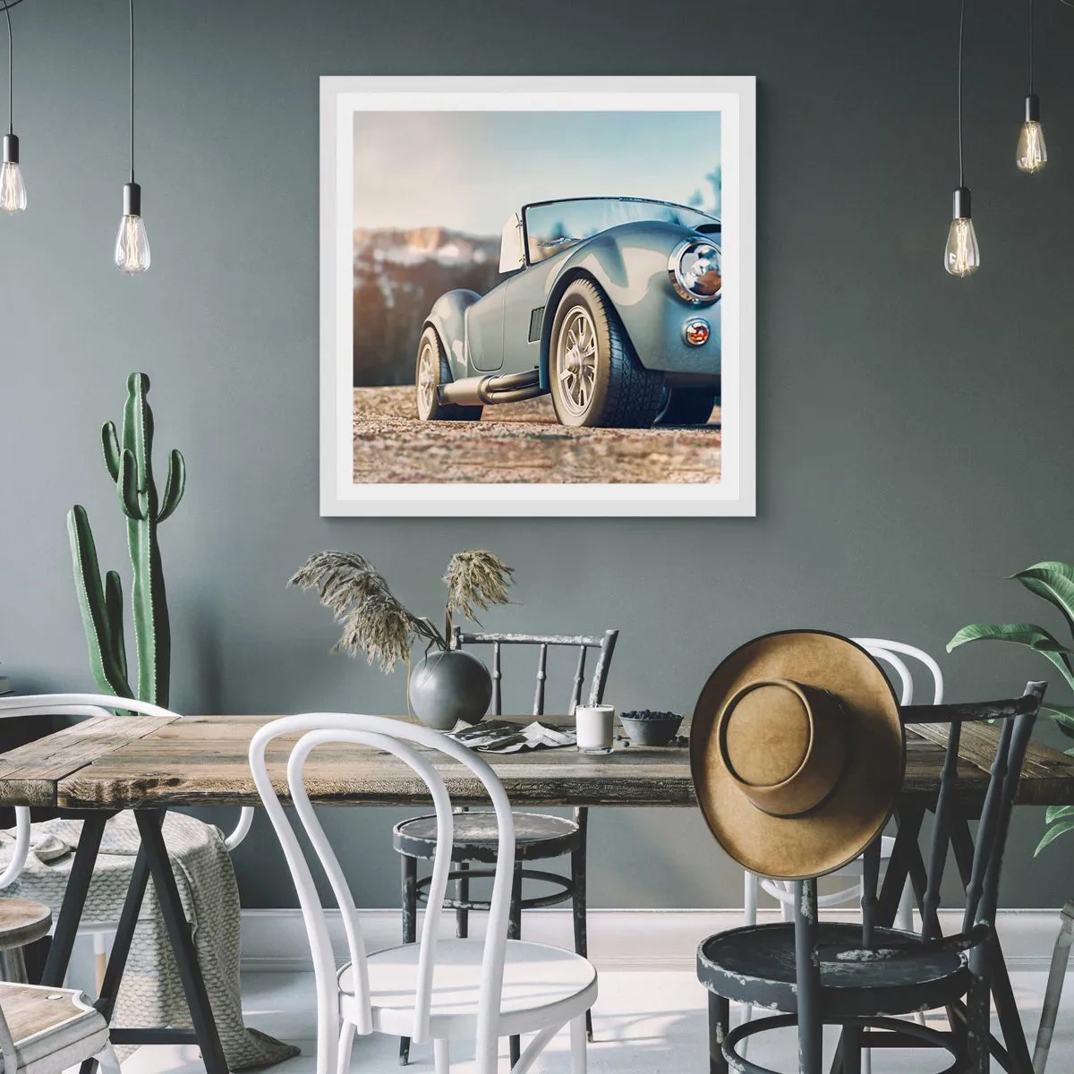 Poster in een witte lijst - Omdat stijl ertoe doet - 30x30 cm