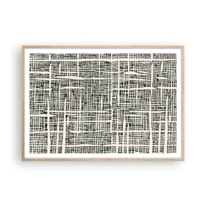 Een poster in een licht eiken lijst - Geweven compositie - 100x70 cm